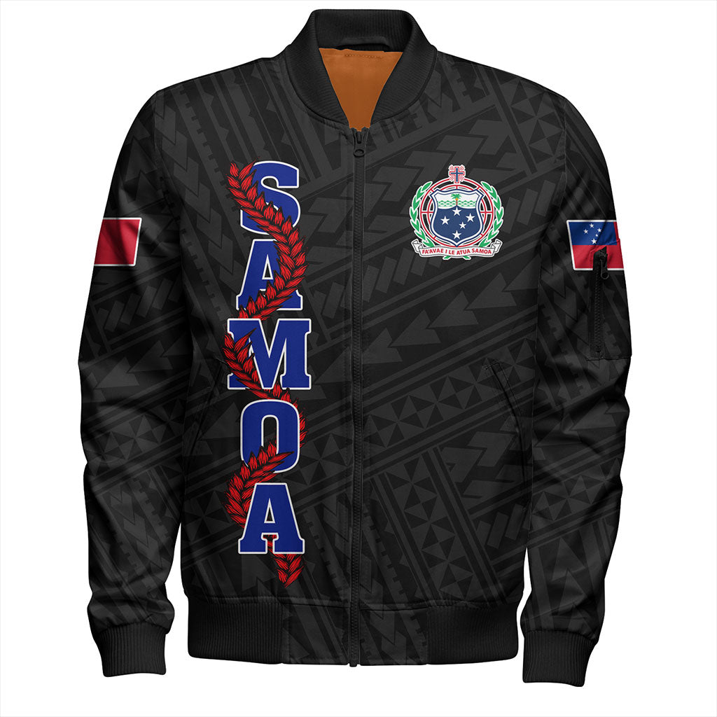 Samoa Bomber Jacket Floral Ulafala Lei