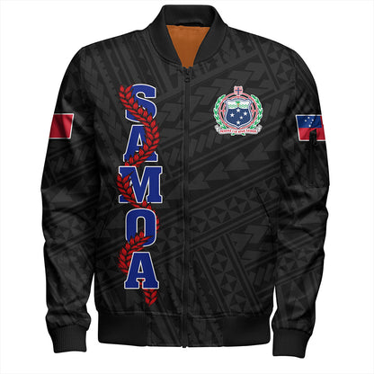 Samoa Bomber Jacket Floral Ulafala Lei