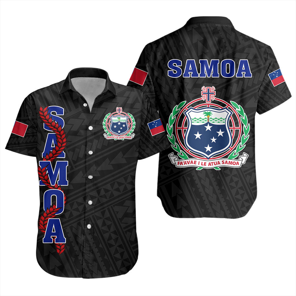 Samoa Short Sleeve Shirt Floral Ulafala Lei