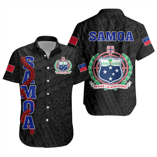 Samoa Short Sleeve Shirt Floral Ulafala Lei