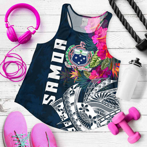 Samoa Women Racerback Tank - Samoan Summer Vibes
