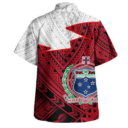 Samoa Hawaiian Shirt Polynesian Tattoo Flag And Coat Of Arms