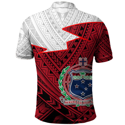 Samoa Polo Shirt Polynesian Tattoo Flag And Coat Of Arms