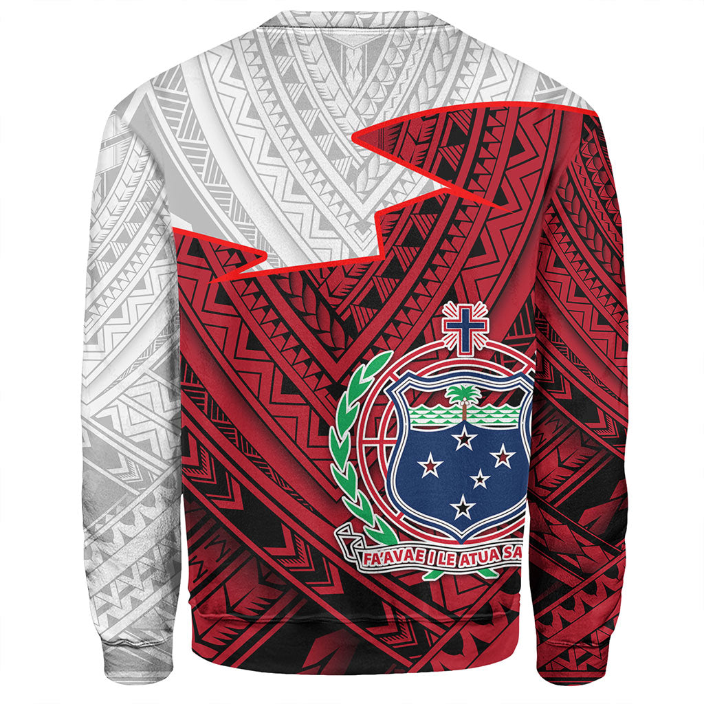 Samoa Sweatshirt Polynesian Tattoo Flag And Coat Of Arms