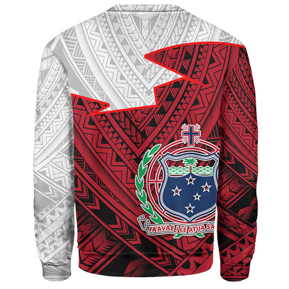 Samoa Sweatshirt Polynesian Tattoo Flag And Coat Of Arms