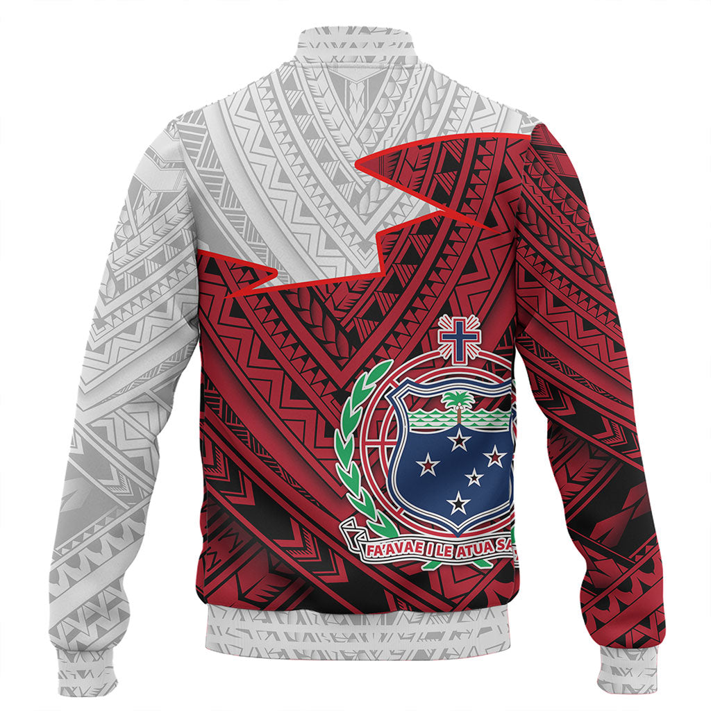 Samoa Baseball Jacket Polynesian Tattoo Flag And Coat Of Arms