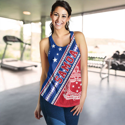 Samoa Women Tank Flag And Coat Of Arms