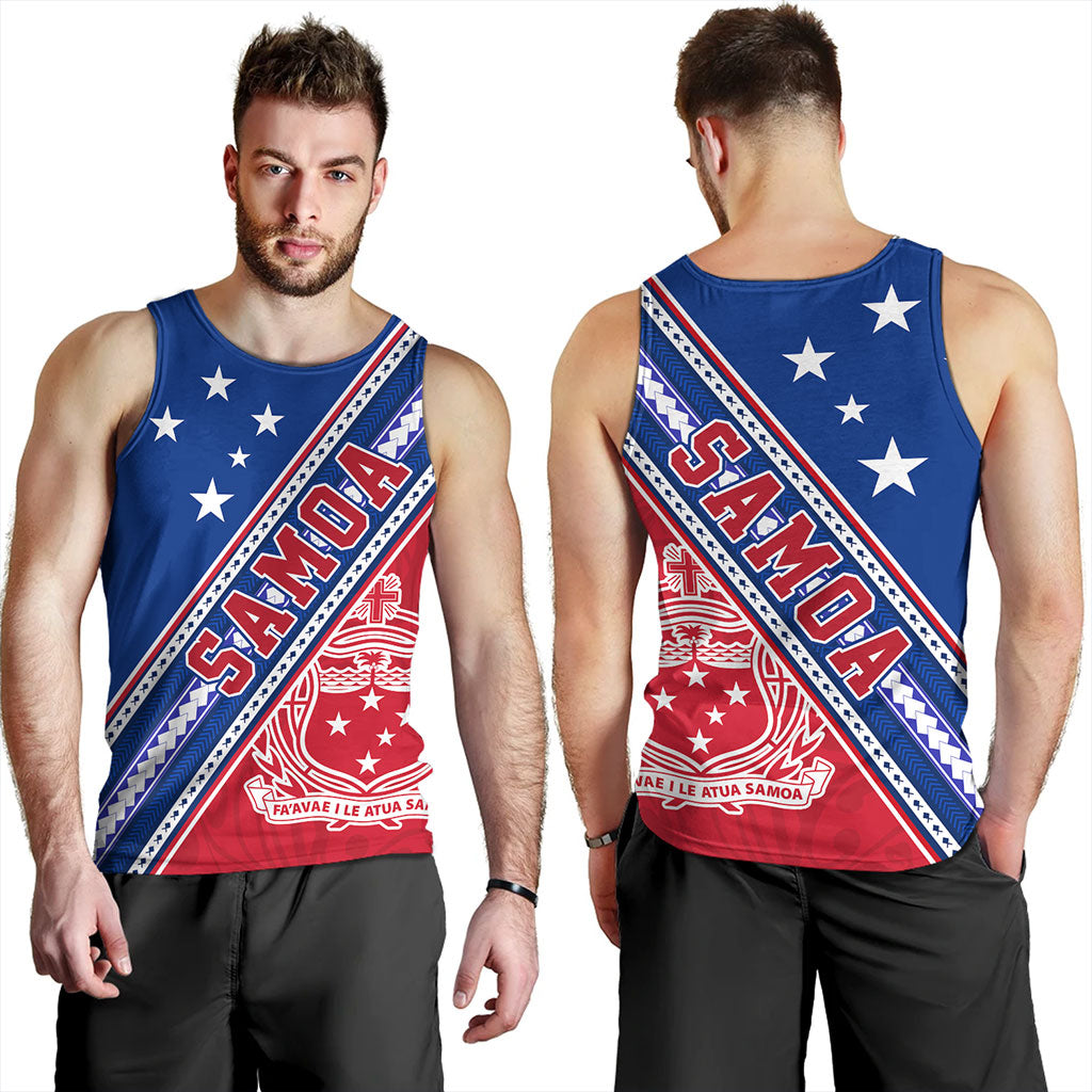 Samoa Tank Top Flag And Coat Of Arms