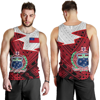 Samoa Tank Top Polynesian Tattoo Flag And Coat Of Arms