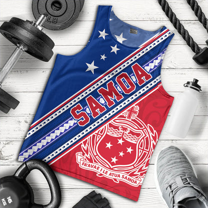 Samoa Tank Top Flag And Coat Of Arms