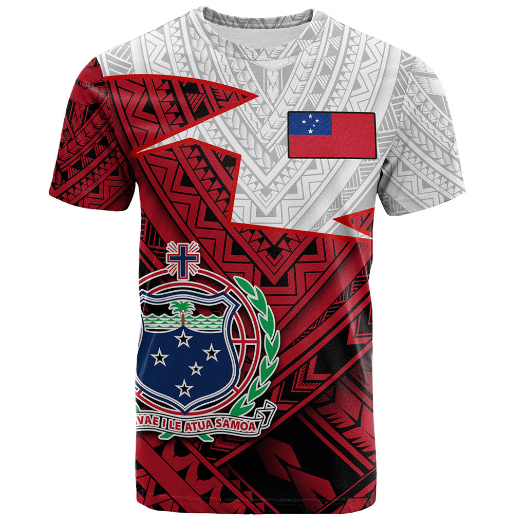 Samoa T-Shirt Polynesian Tattoo Flag And Coat Of Arms