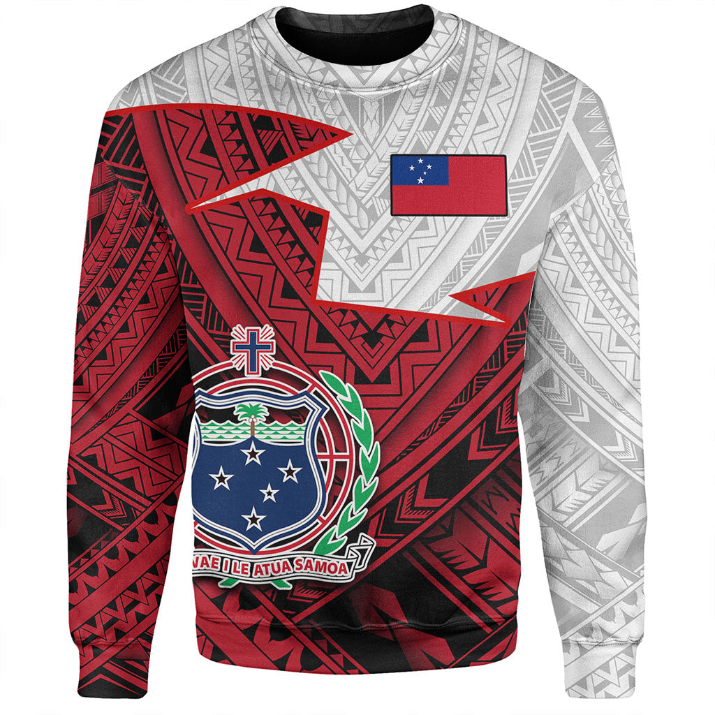 Samoa Sweatshirt Polynesian Tattoo Flag And Coat Of Arms