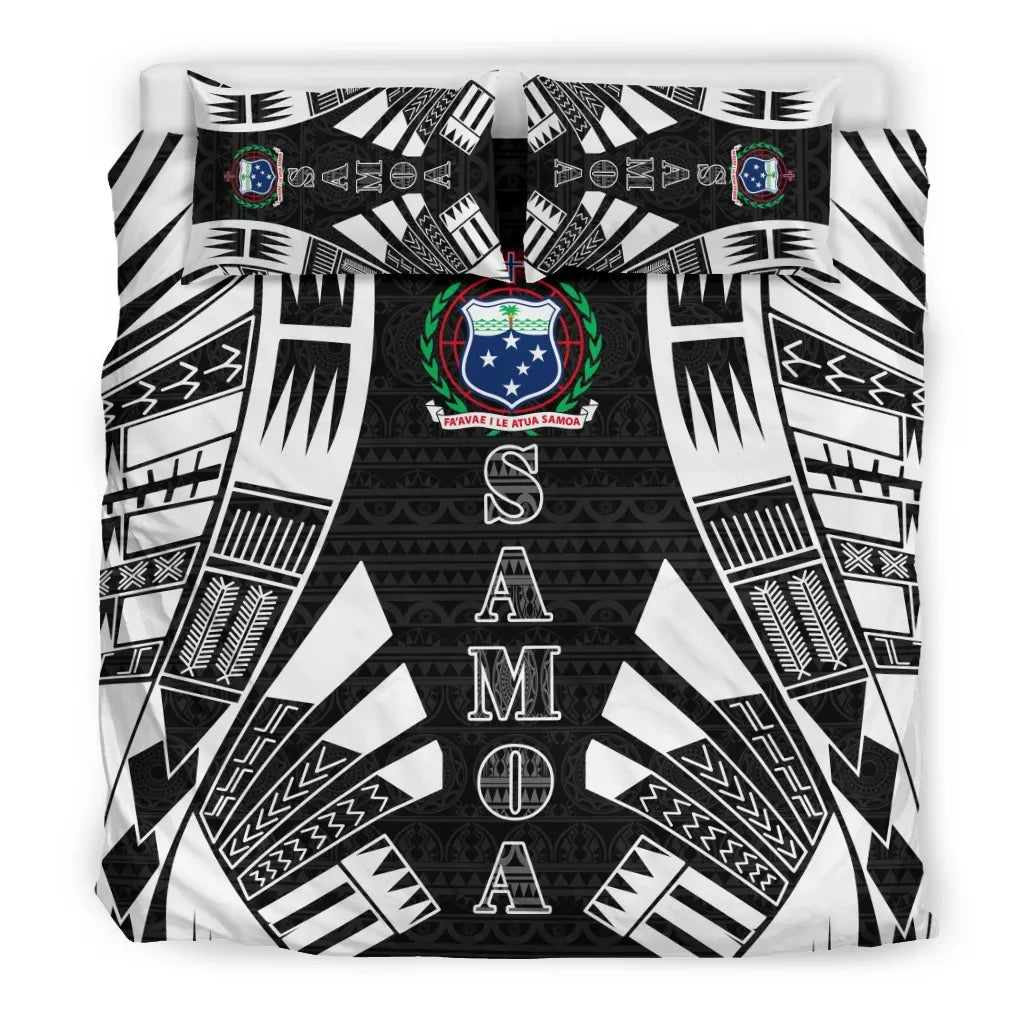 Samoa Duvet Cover Set - Polynesian Tattoo