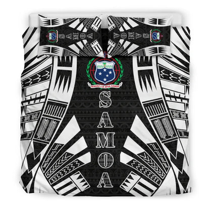 Samoa Duvet Cover Set - Polynesian Tattoo