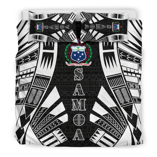 Samoa Duvet Cover Set - Polynesian Tattoo