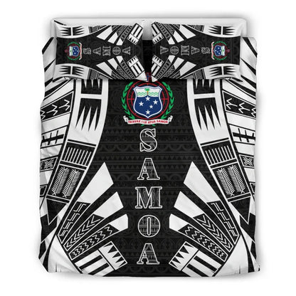 Samoa Duvet Cover Set - Polynesian Tattoo