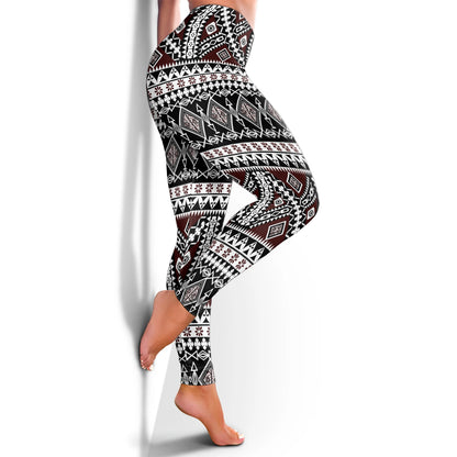 Samoa Legging Polynesian Tribal Print Stripe Style