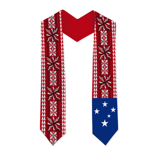 Samoa Graduation Stole Flag Siapo Pattern