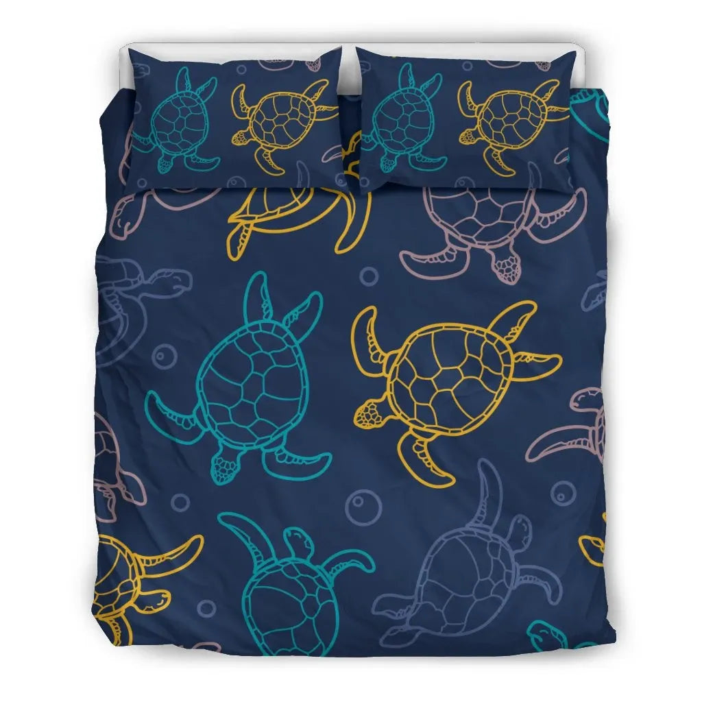Hawaii Duvet Cover Set - Sea Turtle Pattern 3