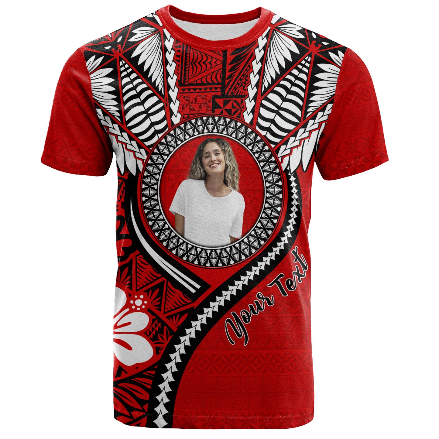 Tonga T-Shirt Custom Tribal Ngatu Pattern Circle Style Ver.1