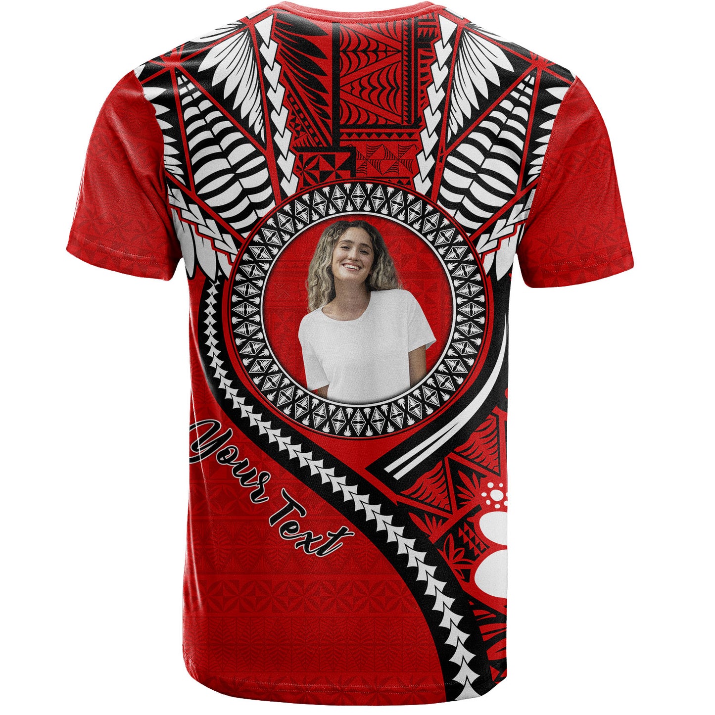 Tonga T-Shirt Custom Tribal Ngatu Pattern Circle Style Ver.1