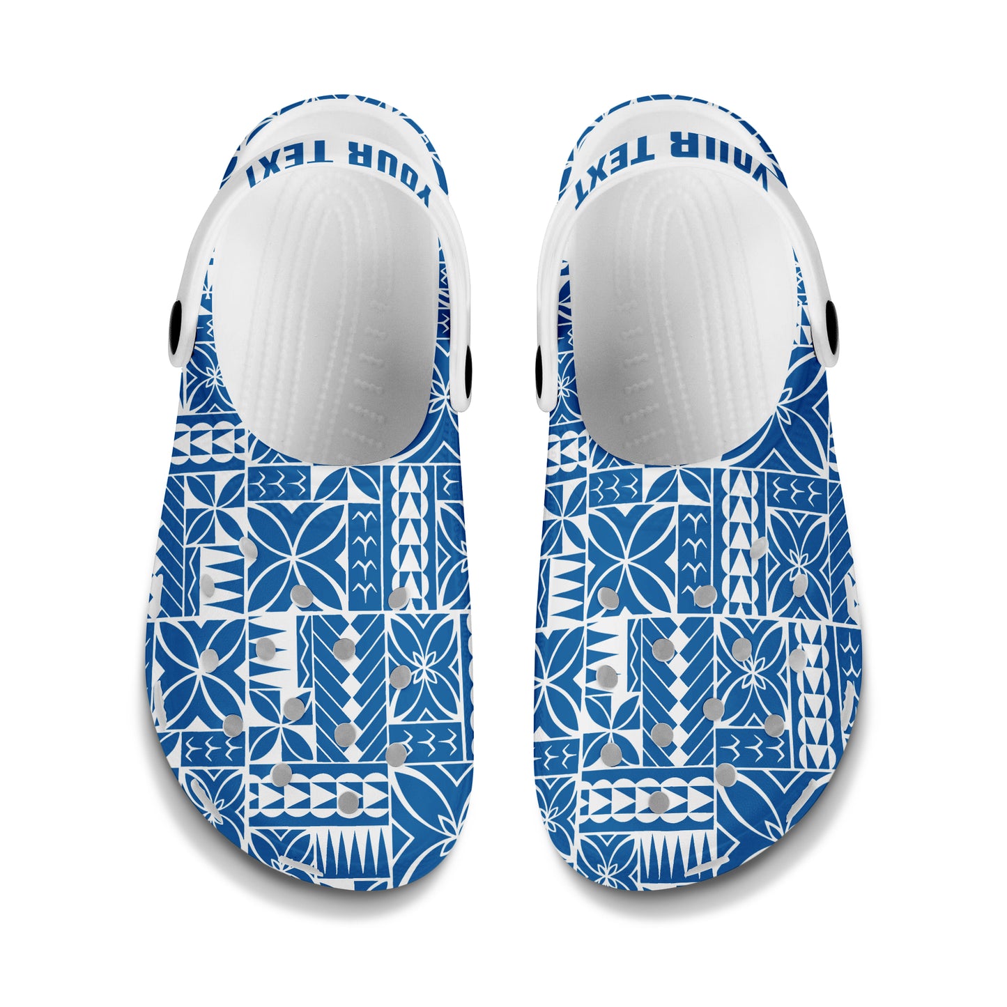 Samoa Clogs Shoes Custom Text Siapo Design Tribal Pattern
