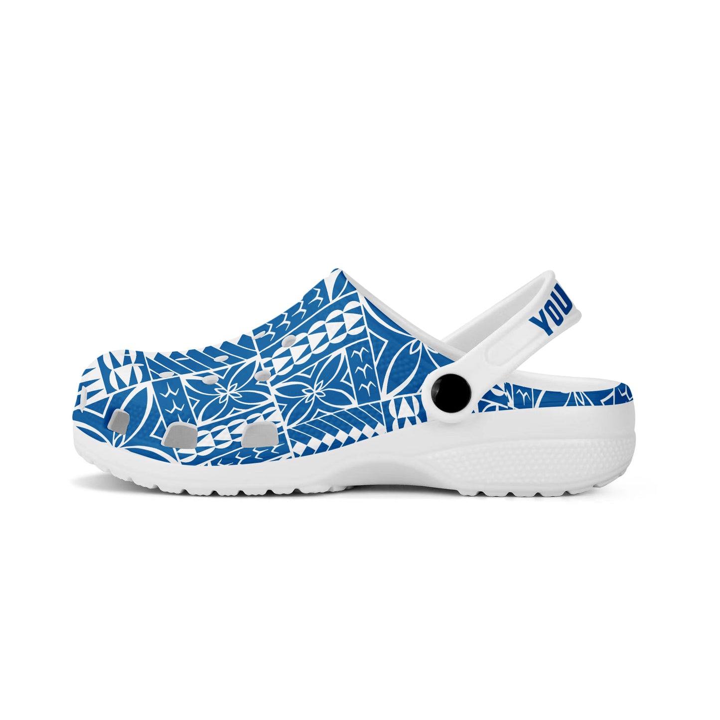 Samoa Clogs Shoes Custom Text Siapo Design Tribal Pattern
