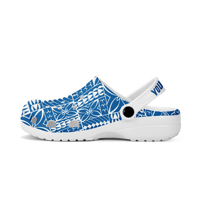 Samoa Clogs Shoes Custom Text Siapo Design Tribal Pattern