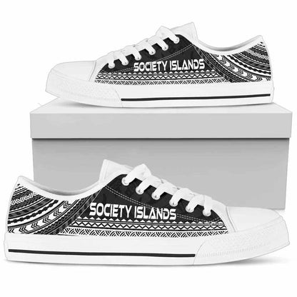 Society Islands Low Top Shoes - Polynesian Black Chief Version