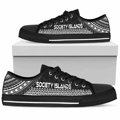 Society Islands Low Top Shoes - Polynesian Black Chief Version
