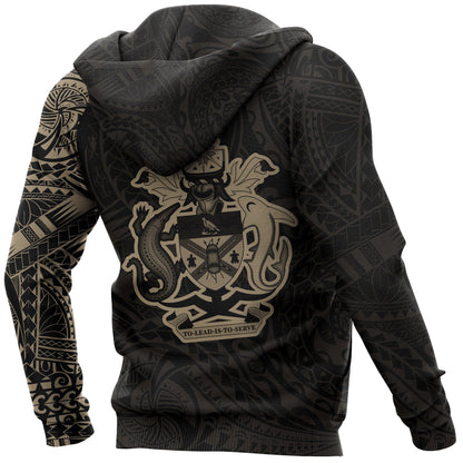 Solomon Hoodie - Solomon Coat Of Arms Polynesian Tattoo Style