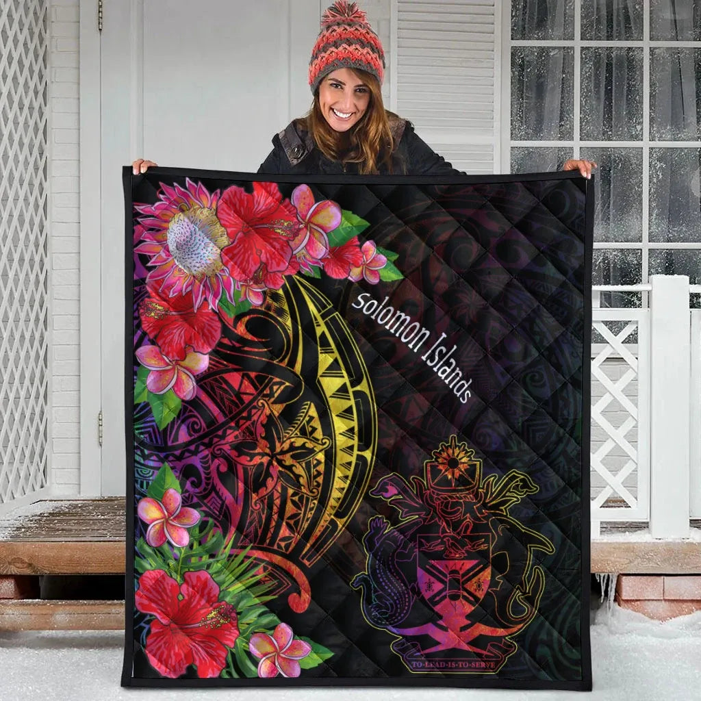 Solomon Islands Premium Quilt - Tropical Hippie Style