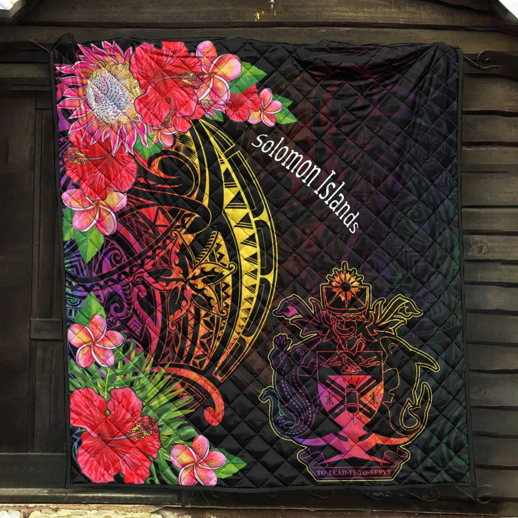 Solomon Islands Premium Quilt - Tropical Hippie Style