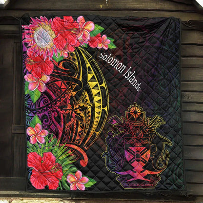 Solomon Islands Premium Quilt - Tropical Hippie Style