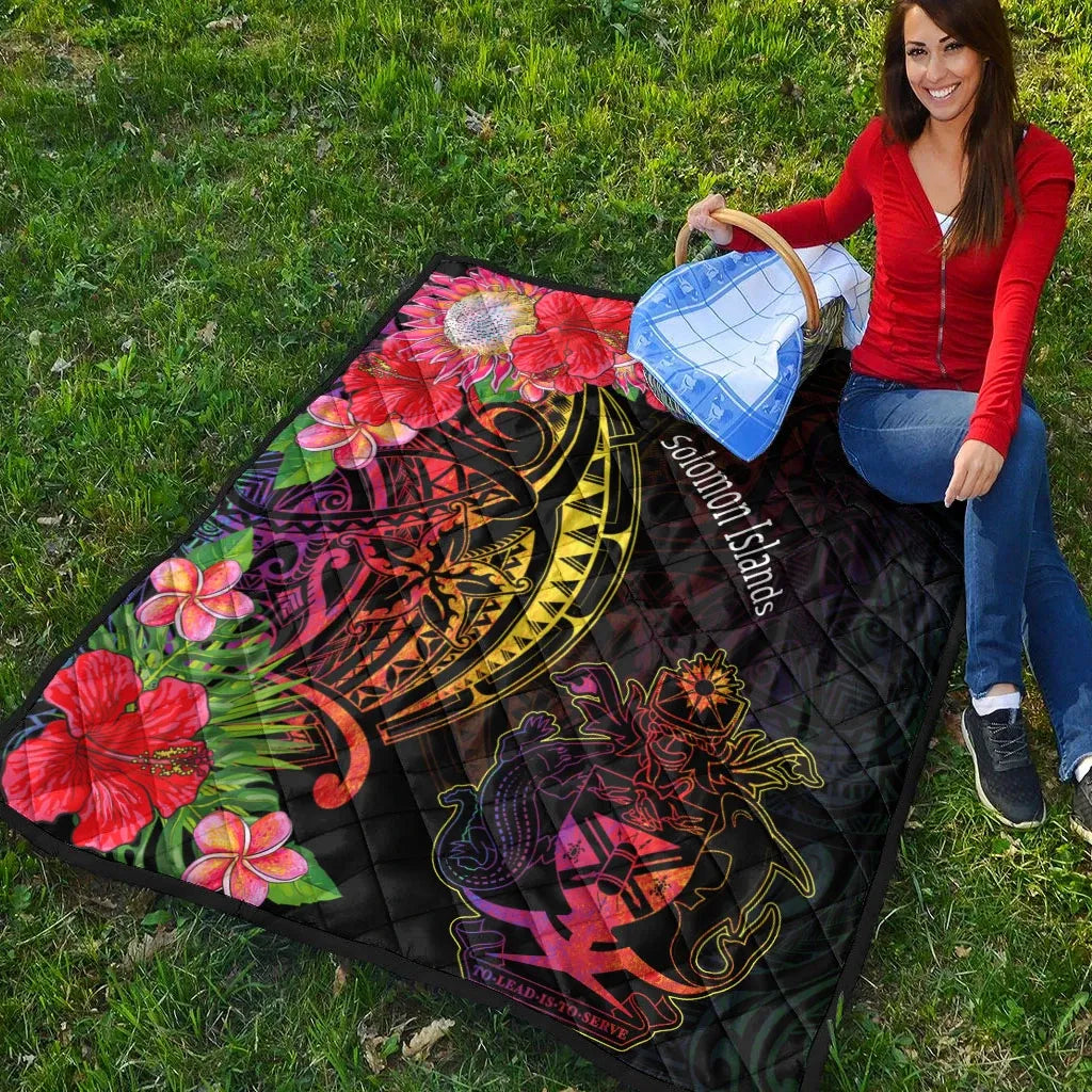 Solomon Islands Premium Quilt - Tropical Hippie Style