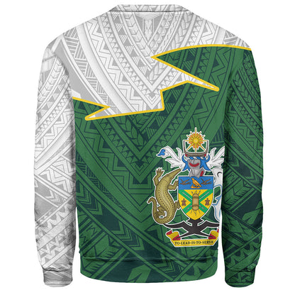 Solomon Islands Sweatshirt Polynesian Tattoo Flag And Coat Of Arms