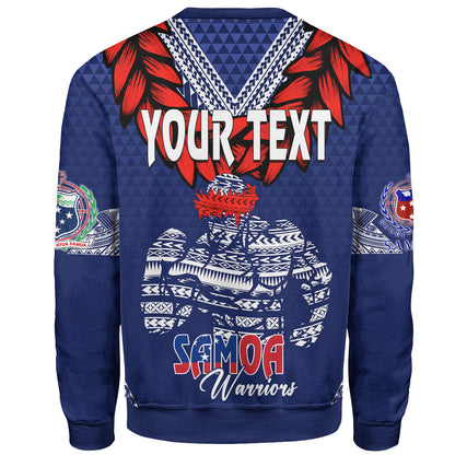 Personalised Toa Samoa Sweatshirt Ulafala Style Samoa Warriors