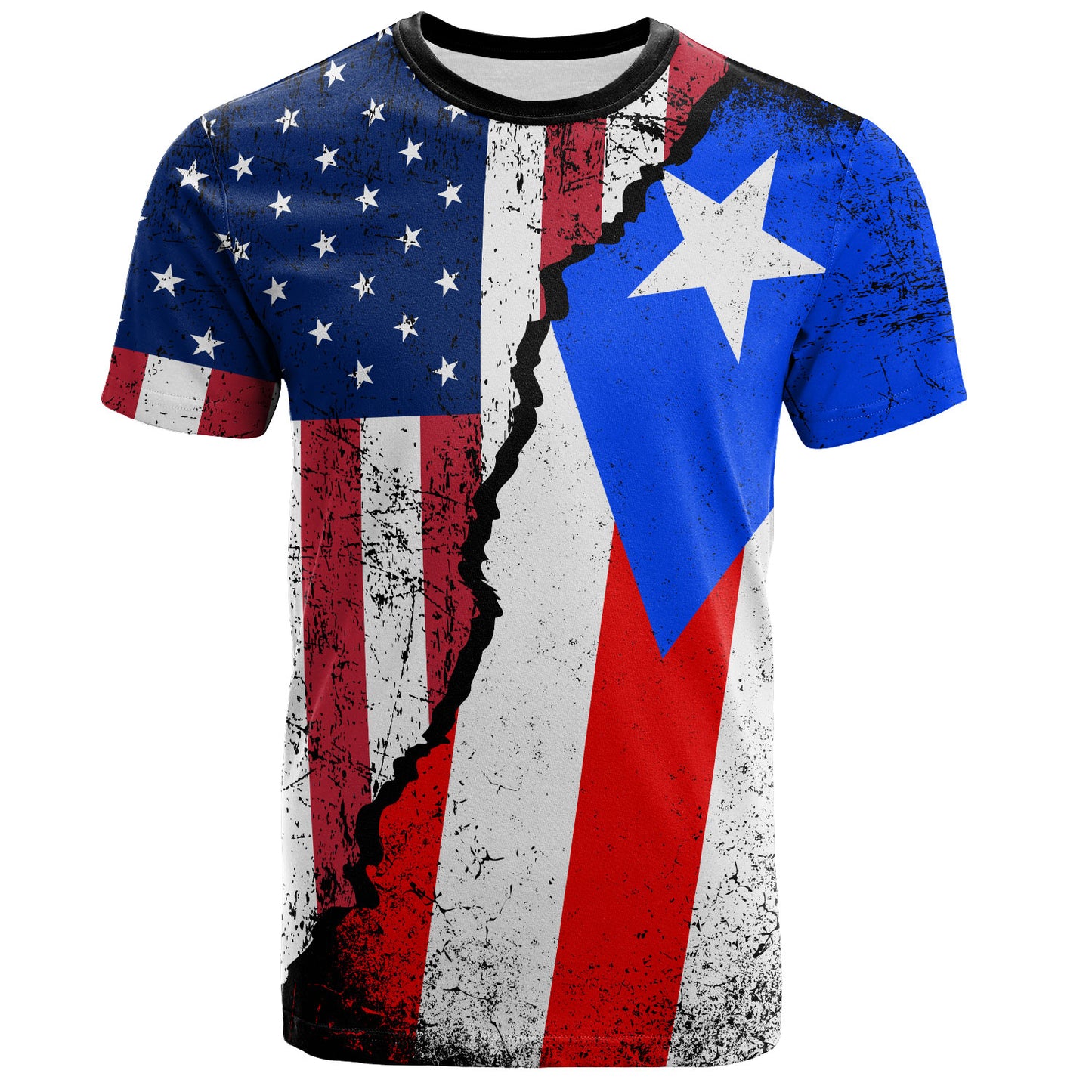 Puerto Rico T-Shirt American Unity Style