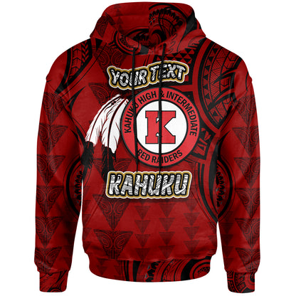 Hawaii Kahuku High & Intermediate School Custom Hoodie - Hawaii Kahuku High School Polynesian With Triangle Stylized Pattern