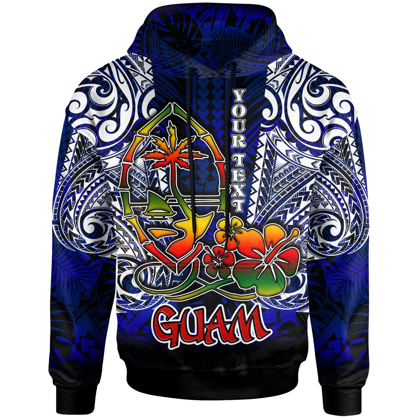 Guam Hoodie - Custom Guam Independence Day With Polynesian Tattoo Patterns