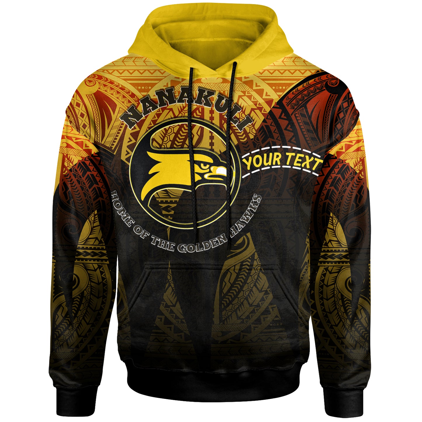 Hawaii Nanakuli High and Intermediate School Custom Hoodie - Nanakuli High School Polynesian Pattern