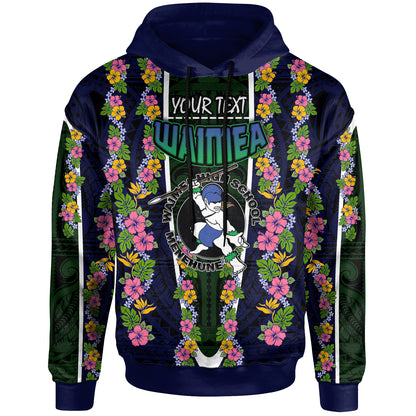Hawaii Waimea High School Custom Hoodie - Waimea High School Polynesian With Floral Pattern