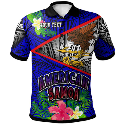 American Samoa Polo Shirt - Custom American Samoa Eagle Flag Style With Polynesian Patterns Polo Shirt