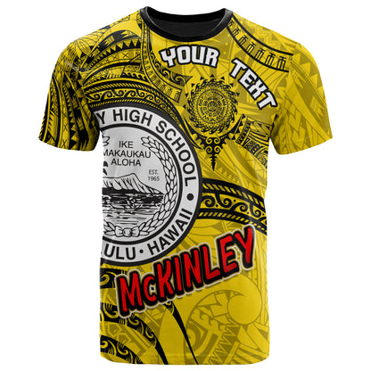 Hawaii President William McKinley High School Custom T- Shirt - McKinley High School Polynesian Pattern