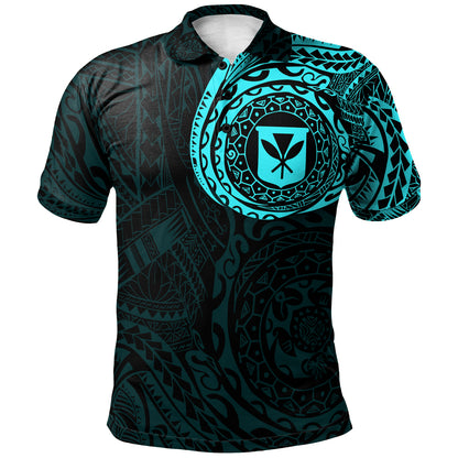 Hawaii Polynesian Polo Shirt - Kanaka Maoli Flag Polynesian Tattoo Style Special