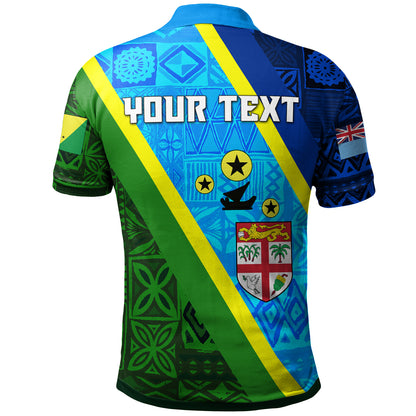 Malampa Fiji Day Polynesian Polo Shirt - Custom Malampa Fiji Day with Tapa Pattern Polo Shirt