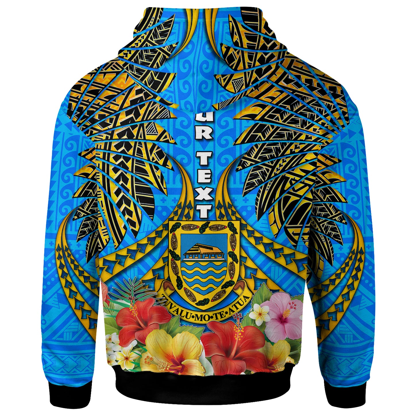 Tuvalu Polynesian Hoodie - Custom Tuvalu Independence Day with Polynesian Hibiscus Hoodie