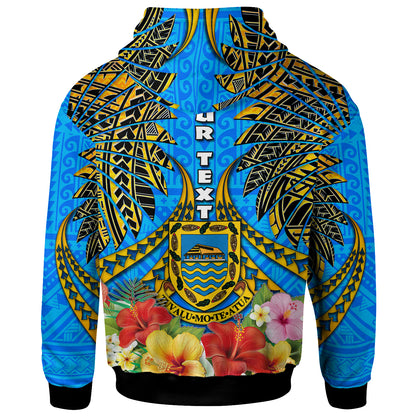 Tuvalu Polynesian Hoodie - Custom Tuvalu Independence Day with Polynesian Hibiscus Hoodie