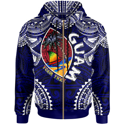 Guam Hoodie - Custom Guam Independence Day '' Wish You A Very Happy Independence Day '' With Polynesian Patterns