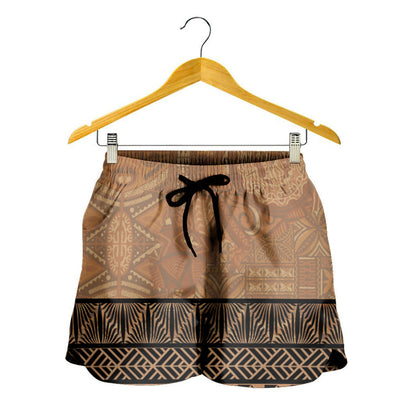 Tonga Women Shorts Ngatu Pattern Culture